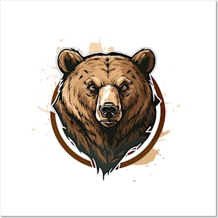 Graffiti Paint Grizzly Bear Creative Posters and Art